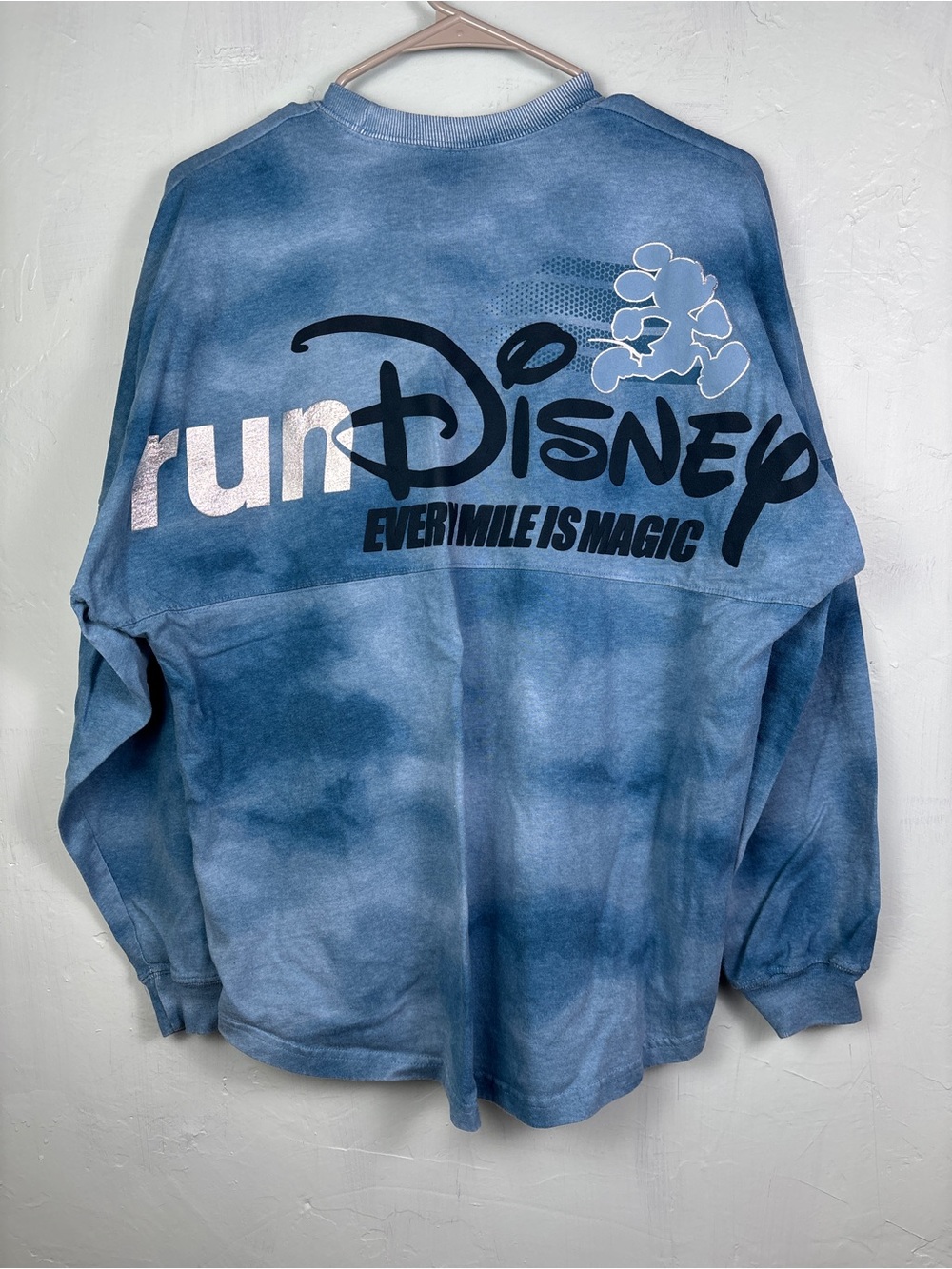 Disney Blue Tie-Dye 'runDisney' Long Sleeve Jersey